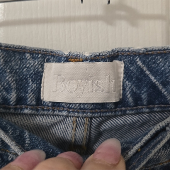 Boyish The Ziggy High Rise Relaxed Straight Leg Jeans In Silverado Size 28 - Picture 7 of 12